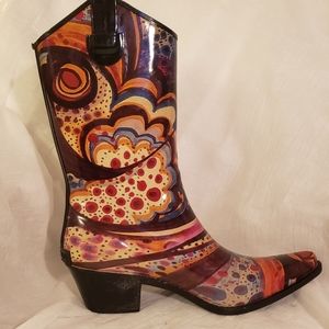 Corky's "Rodeo"style western rainboots- sz 1, new